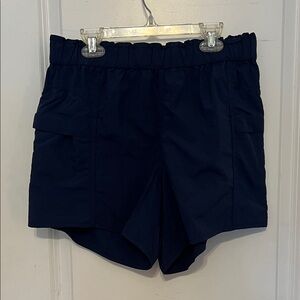 Navy Mid Rise Women's Shorts